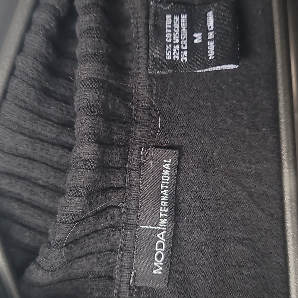 Moda International Black Ribbed Cowl Neck Cashmere Blend Sweater - Picture 3 of 4